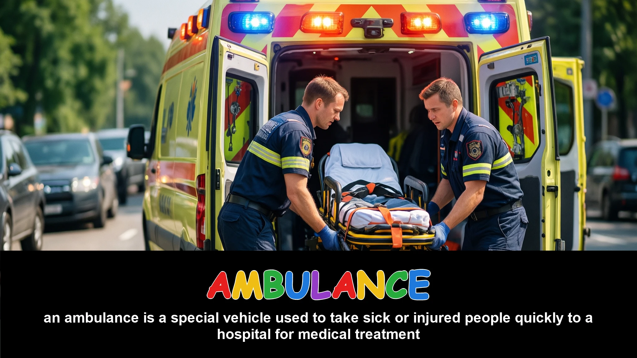 English Illustration for ambulance